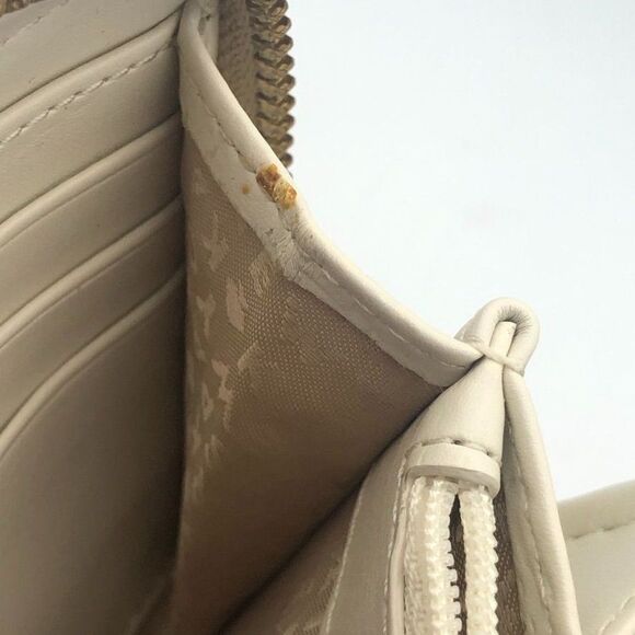 Kate Spade Womens Wallet Zip Around Shiny Metallic Gold Heart Print - Picture 10 of 10